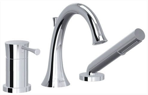 Riobel TED16 Edge 3-Hole Deck Mount Tub Filler Trim