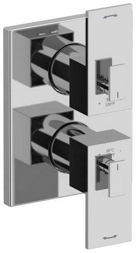Riobel US83 Kubik 3/4" Therm & Pressure Balance Multi-Function System
