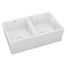 Elkay Fireclay 33" x 19-15/16" x 9" Equal Double Bowl Farmhouse Sink White