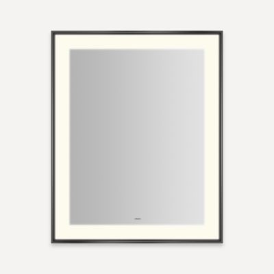 Robern Sculpt Lighted Mirror, 25” x 31” x 2-1/4", Slim Museum Frame, Perimeter Light Pattern, Warm White (3000K), Dimmable, Defogger, Title 24 Compliant