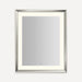 Robern Sculpt Lighted Mirror, 27” x 33” x 2-5/16”, Chamfer Museum Frame, Perimeter Light Pattern, Warm White (3000K), Dimmable, Defogger, Title 24 Compliant