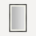 Robern Sculpt Lighted Mirror, 27” x 43” x 2-5/16”, Chamfer Museum Frame, Perimeter Light Pattern, Warm White (3000K), Dimmable, Defogger, Title 24 Compliant