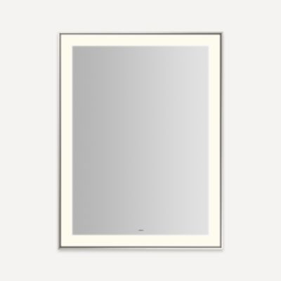 Robern Sculpt Lighted Mirror, 31” x 41” x 2-1/4", Slim Museum Frame, Perimeter Light Pattern, Warm White (3000K), Dimmable, Defogger, Title 24 Compliant
