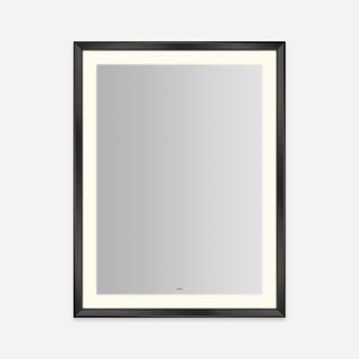 Robern Sculpt Lighted Mirror, 33” x 43” x 2-5/16”, Chamfer Museum Frame, Perimeter Light Pattern, Warm White (3000K), Dimmable, Defogger, Title 24 Compliant