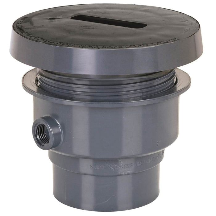 Sioux Chief 834-3PF FinishLine Floor Cleanout, Fits Pipe Size: 3 in, 3-1/2 in Plug, Brass/PVC