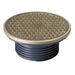Sioux Chief 834-4HNR FinishLine Adjustable Floor Cleanout, Round, Fits Pipe Size: 4 in, 3-1/2 in Plug, Brass/PVC