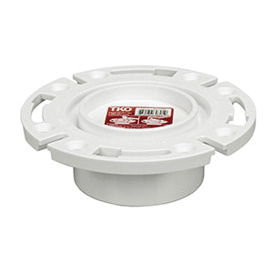 Sioux Chief 883-PT TKO 883 Series Knockout Closet Flange, 3 in ID, 6.94 in OD, 4 in Pipe, 2.2 in L, PVC