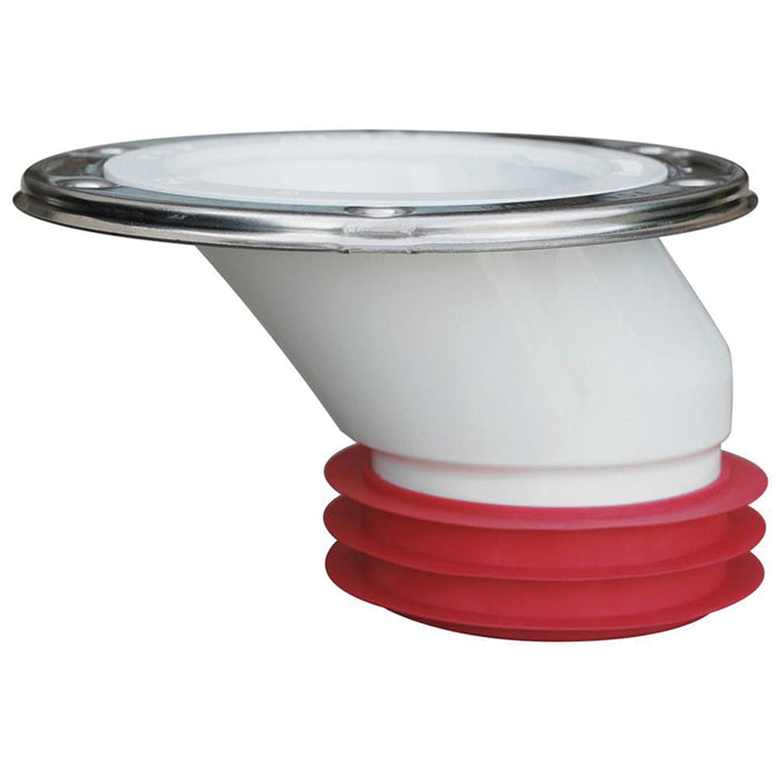 Sioux Chief 889-GPOM FullFlush Push-In Closet Flange, 4 in ID, 4-1/4 in L, ABS/Stainless Steel