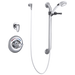 Commercial T13H T13H382 Universal Dual Shower Trim Diverter Hand Shower and Grab Bar - Chrome