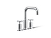 KOHLER Purist Deck-mount bath faucet trim with Cross handles