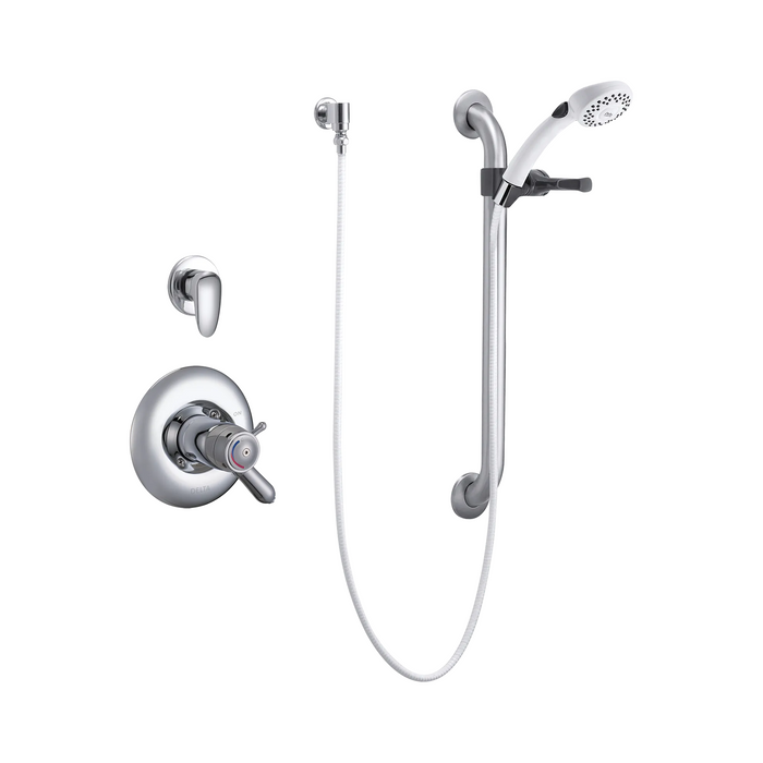 Commercial T17TH T17TH325 Universal Dual Shower Trim Diverter Hand Shower and Grab Bar