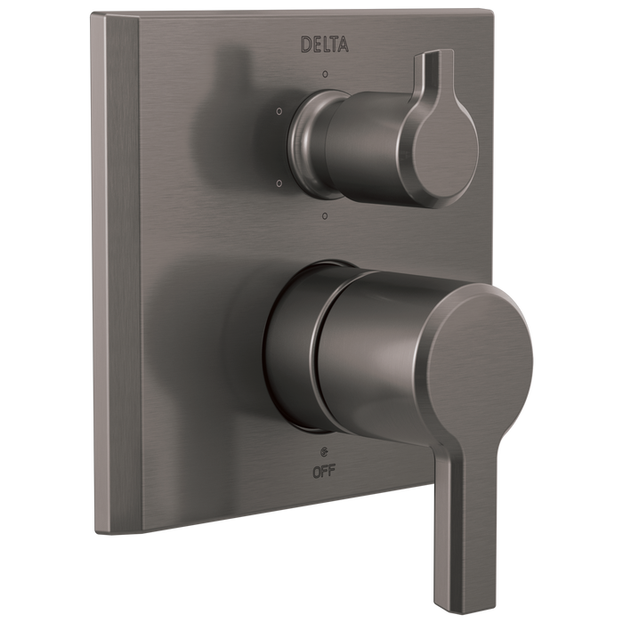 Delta Pivotal T24999 14 Series Integrated Diverter Trim - 6 Function Diverter - Lumicoat Black Stainless