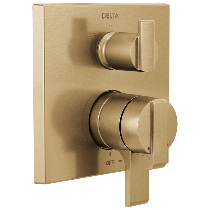 Delta Ara T27867 Angular Modern Monitor 17 Series Valve Trim with 3-Setting Integrated Diverter