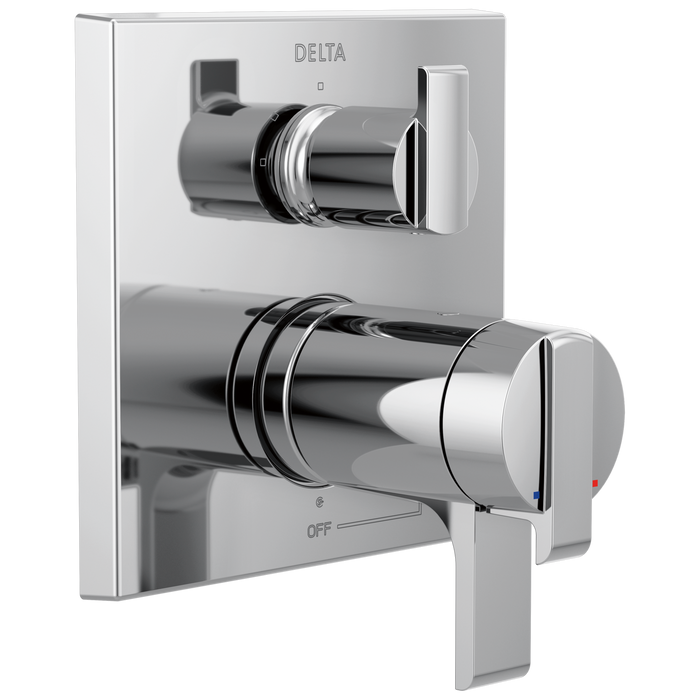Angular Modern TempAssure 17T Series Valve Trim with 3-Setting Integrated Diverter
