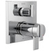 Angular Modern TempAssure 17T Series Valve Trim with 3-Setting Integrated Diverter