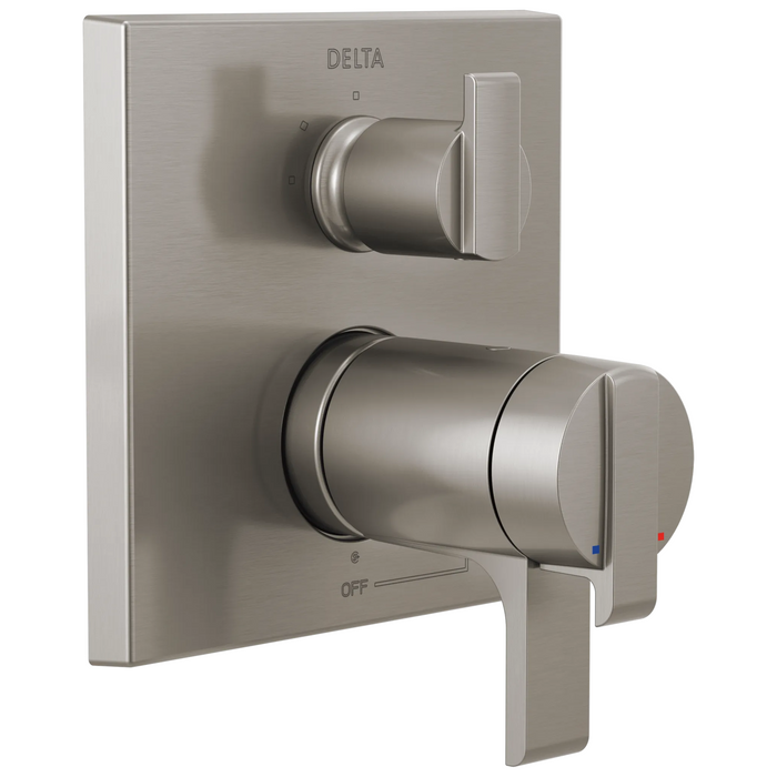 Angular Modern TempAssure 17T Series Valve Trim with 3-Setting Integrated Diverter