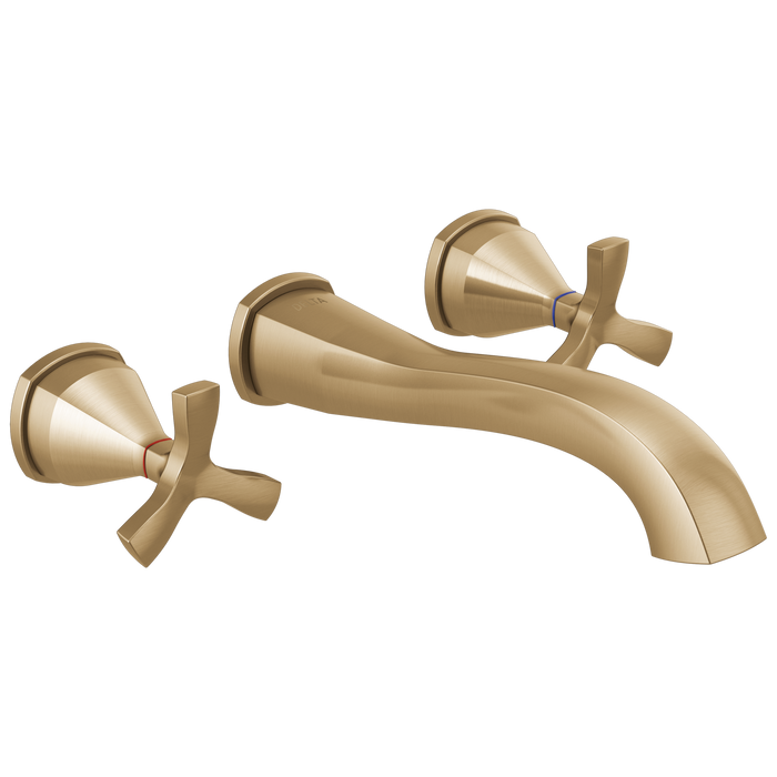 Delta Stryke T35766LF Two Handle Wall Mount Bathroom Faucet Trim