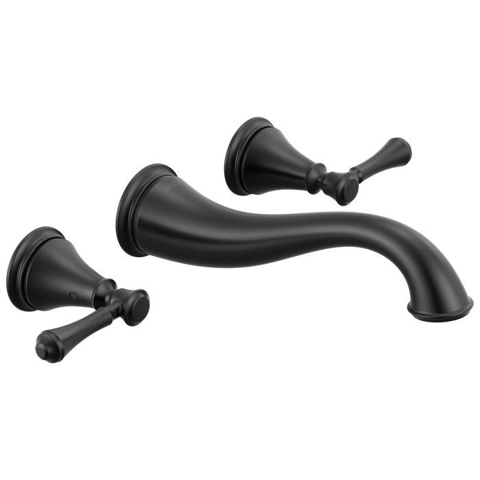 Two Handle Wall-Mount Bathroom Faucet Trim
