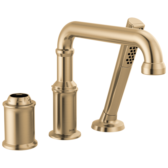Delta Broderick T3784 Three Hole Roman Tub Trim with Hand Shower - Less Handle