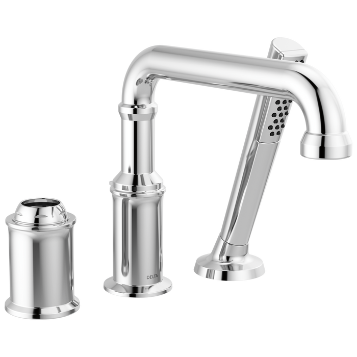 Delta Broderick T3784 Three Hole Roman Tub Trim with Hand Shower - Less Handle