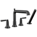Delta Saylor T4736 Roman Tub Trim with Hand Shower - Matte Black