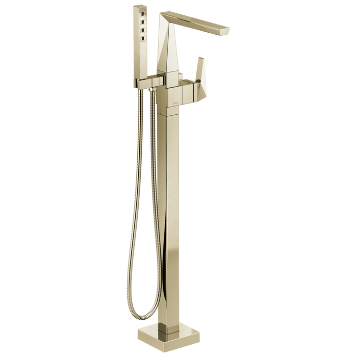 Delta Trillian T4743 Single Handle Floor Mount Tub Filler Trim