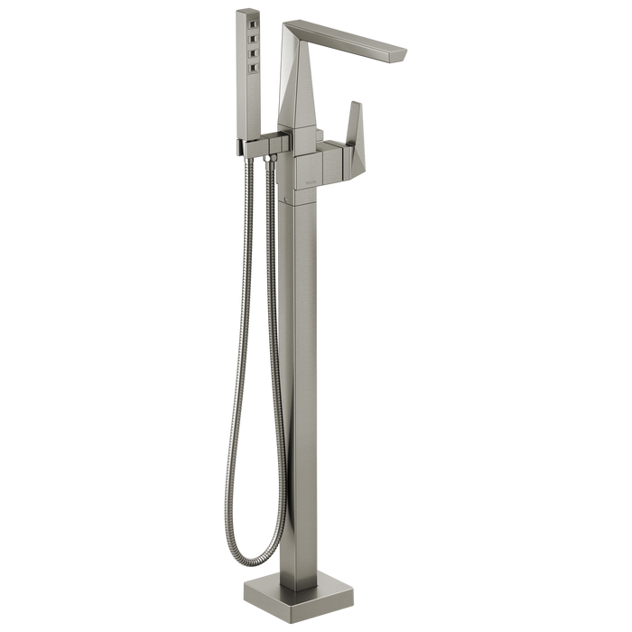 Delta Trillian T4743 Single Handle Floor Mount Tub Filler Trim