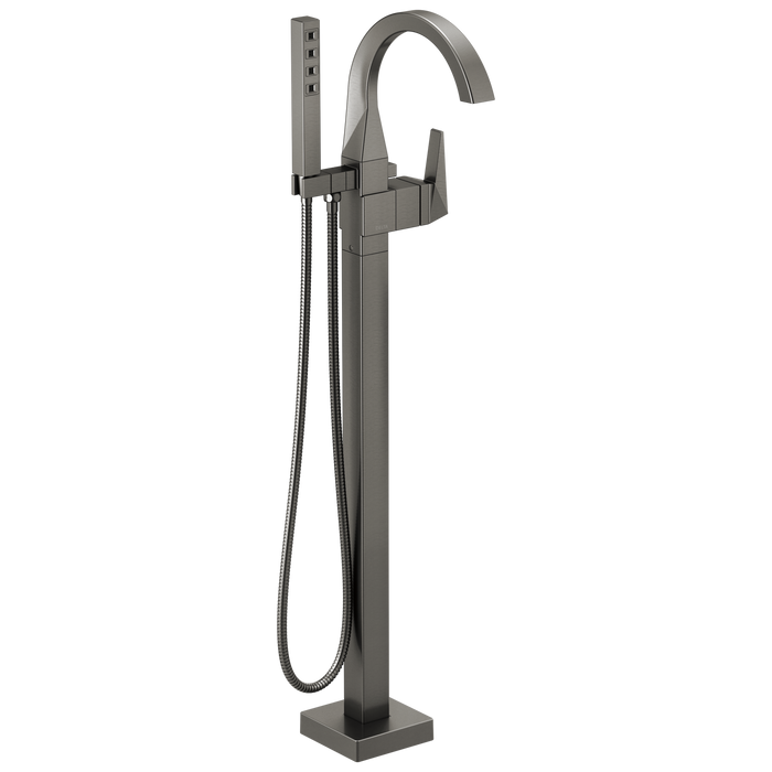 Single Handle Floor Mount Tub Filler Trim