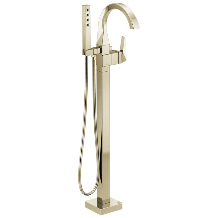 Single Handle Floor Mount Tub Filler Trim