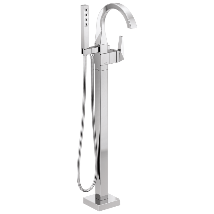 Delta Trillian T4743 Single Handle Floor Mount Tub Filler Trim