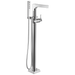Delta Delta Zura: Single Handle Floor Mount Tub Filler Trim with Hand Shower