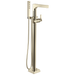 Delta Delta Zura: Single Handle Floor Mount Tub Filler Trim with Hand Shower