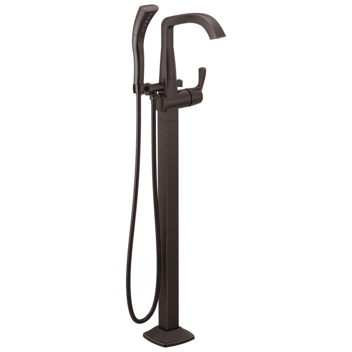 Delta Stryke T4776 Single Handle Floor Mount Tub Filler Trim - Venetian Bronze