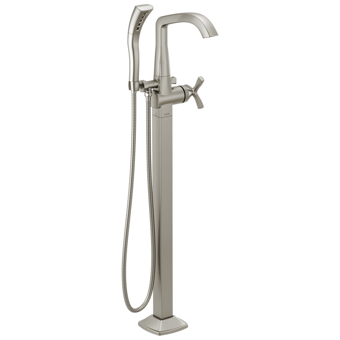 Delta Stryke T47766 Floor Mount Tub Filler Trim - Lumicoat Stainless