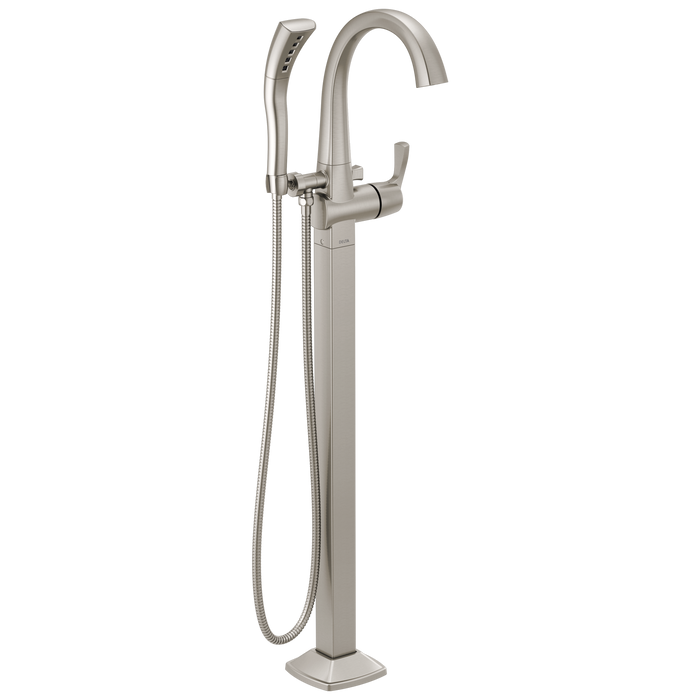 Delta Stryke T4777-PR Floor Mount Tub Filler Trim - Lumicoat Stainless