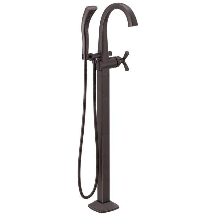 Delta Stryke T4777 Single Handle Floor Mount Tub Filler Trim