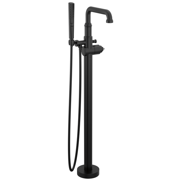 Delta Broderick T4784 Floor Mount Tub Filler Trim- Less Handle