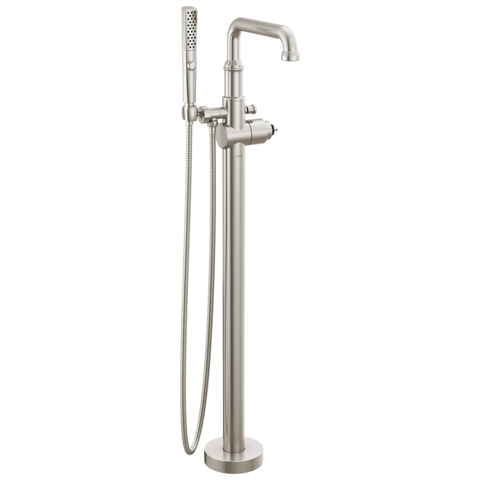 Delta Broderick T4784 Floor Mount Tub Filler Trim- Less Handle