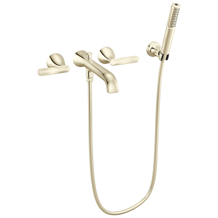 Delta Bonacci T5745 Two Handle Wall Mount Tub Filler Trim with Hand Shower
