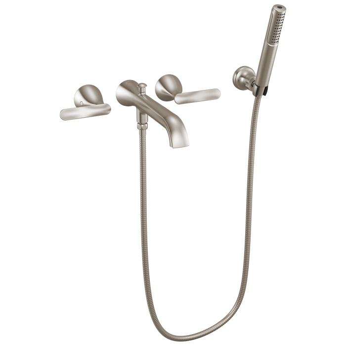 Delta Bonacci T5745 Two Handle Wall Mount Tub Filler Trim with Hand Shower