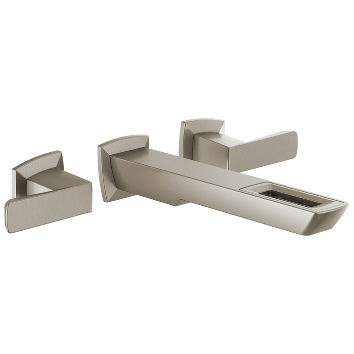 Brizo Brizo Vettis: Two-Handle Wall Mount Lavatory Faucet With Open-Flow Spout 1.2 GPM