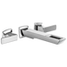 Brizo Brizo Vettis: Two-Handle Wall Mount Lavatory Faucet With Open-Flow Spout 1.2 GPM