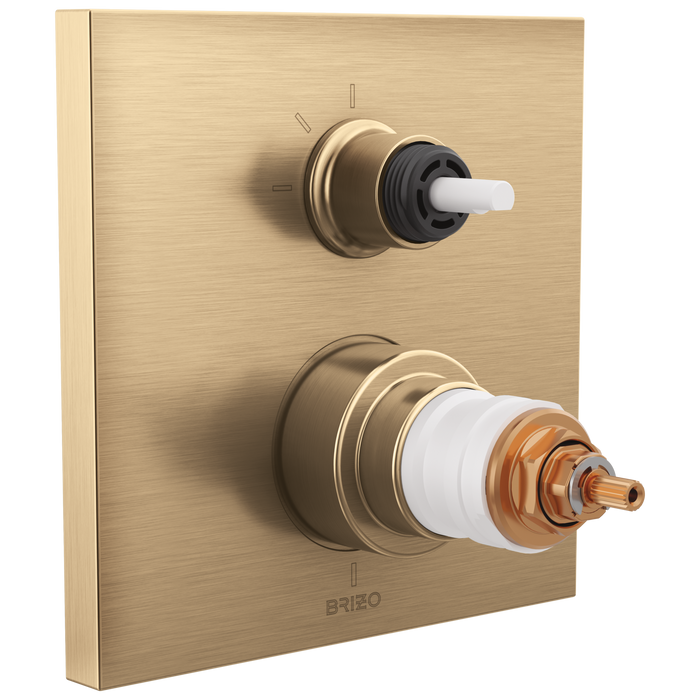 Brizo Frank Lloyd Wright T75522 TempAssure Thermostatic Valve with 3-Function Integrated Diverter Trim - Less Handles