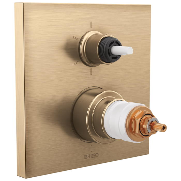 Brizo Frank Lloyd Wright T75622 TempAssure Thermostatic Valve with 6-Function Integrated Diverter Trim - Less Handles