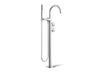 KOHLER Components Floor-mount bath filler trim with industrial handles and handshower