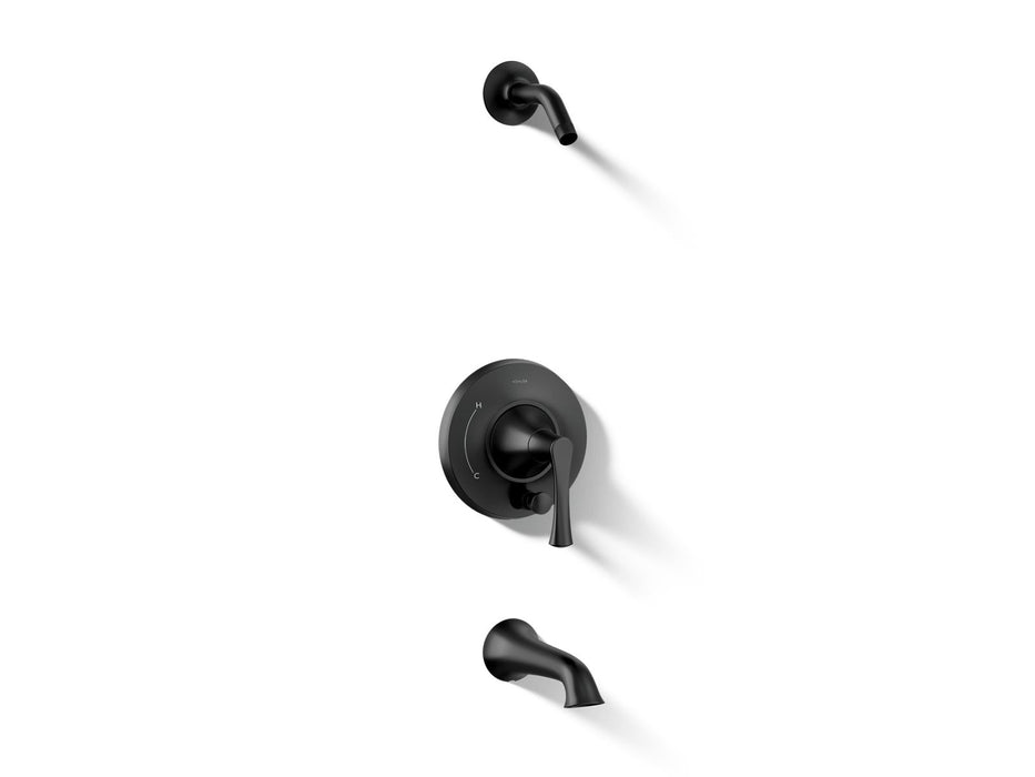 KOHLER K-TLS35944-4 Buckley Rite-Temp bath and shower trim kit with push-button diverter, without showerhead