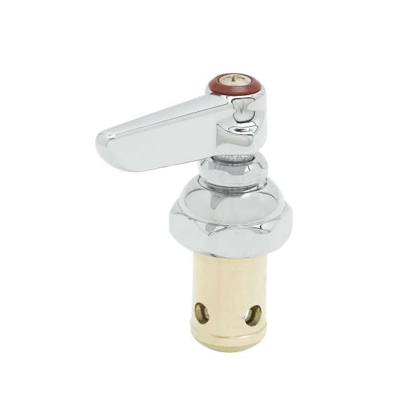 T&S Brass 002714-40 Right Hand Hot Faucet Spindle Assembly, Metal, Chrome