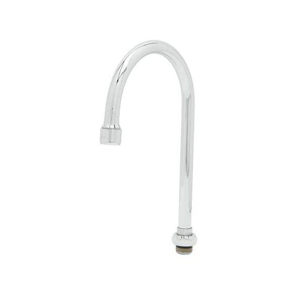 T&S Brass 133X Gooseneck, Tubular, 5-3/4 in Reach, Brass, Polished Chrome