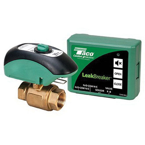 Taco LB-075-H-1LF LeakBreaker | 3/4" (Threaded) Water Heater Shut-Off Valve and Actuator