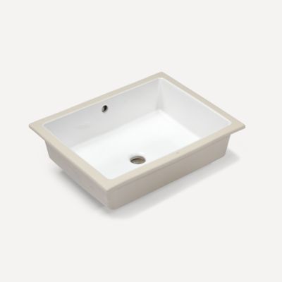 Robern Engineered Stone Top Undercounter Sink, 17-1/4" x 13" x 5", White, For Profiles and Cartesian